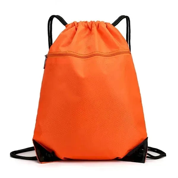 Diamond-Patterned Drawstring Bag