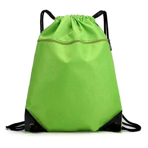 Diamond-Patterned Drawstring Bag