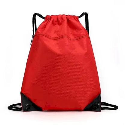 Diamond-Patterned Drawstring Bag
