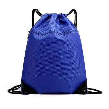 Diamond-Patterned Drawstring Bag