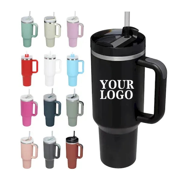 40oz Vacuum Mug with Straw
