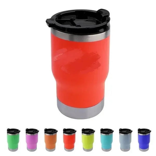 14oz Insulated Can Cooler W/ Bottle Opener & Double Lids