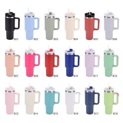 40oz Vacuum Mug with Straw