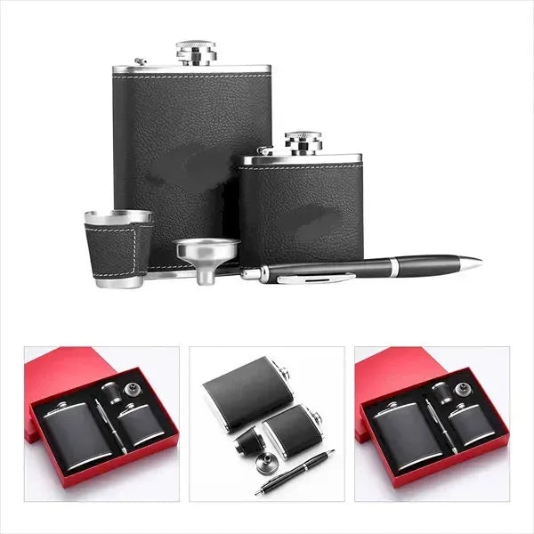 8oz Stainless Steel Wine Bottle Set