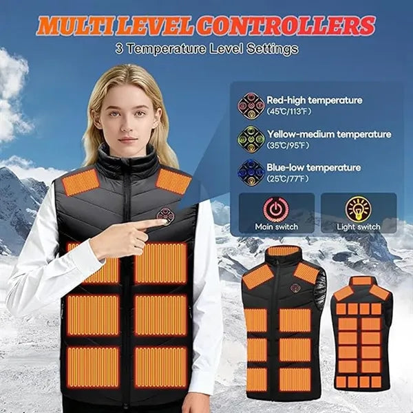 Unisex Heated Jackets with 21 Zones