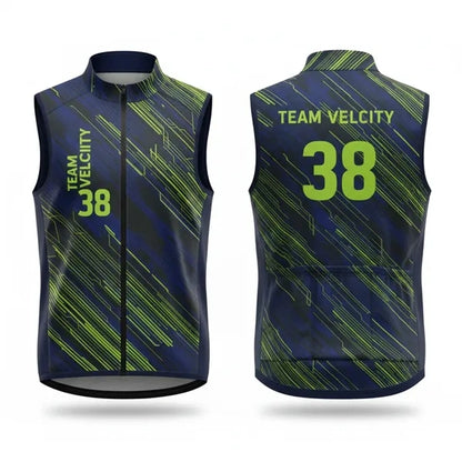 Unisex Sublimated Full Zip Vest W/Pockets-220G Warp Knit