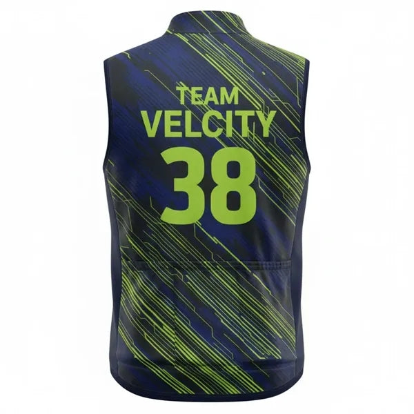 Unisex Sublimated Full Zip Vest W/Pockets-220G Warp Knit