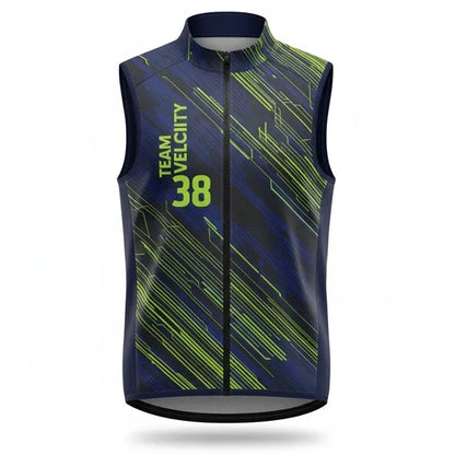 Unisex Sublimated Full Zip Vest W/Pockets-220G Warp Knit