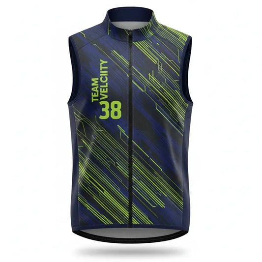 Unisex Sublimated Full Zip Vest W/Pockets-220G Warp Knit