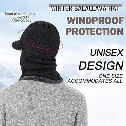 Unisex Winter Knitted Balaclava Beanie Hat