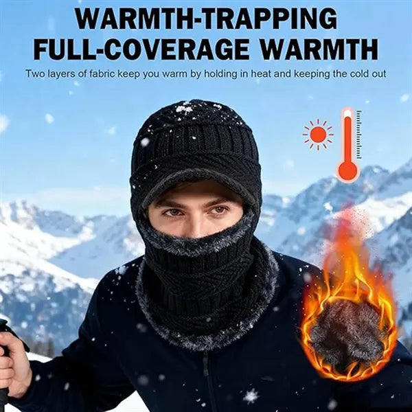 Unisex Winter Knitted Balaclava Beanie Hat
