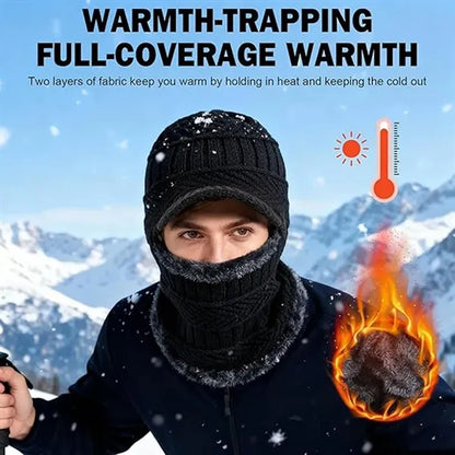 Unisex Winter Knitted Balaclava Beanie Hat