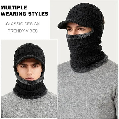 Unisex Winter Knitted Balaclava Beanie Hat