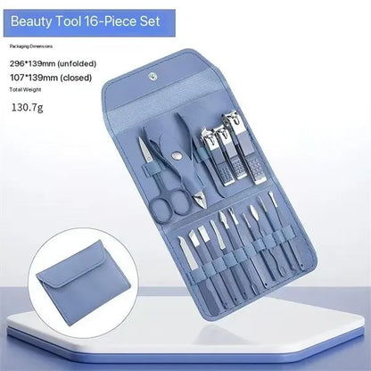 16 Pcs Manicure & Pedicure Tools Set
