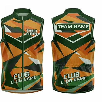 Unisex Sublimated Full-Zip Vest W/Pockets-280G Spandex