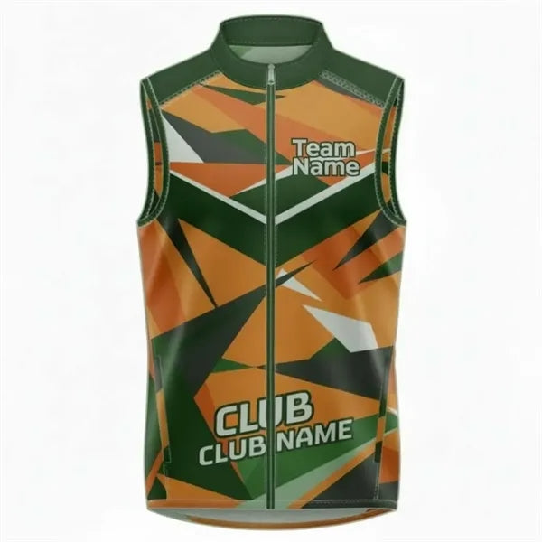 Unisex Sublimated Full-Zip Vest W/Pockets-280G Spandex
