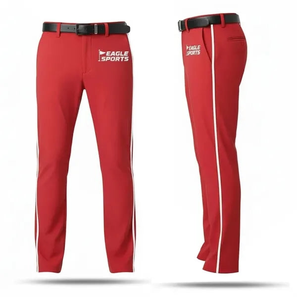 Full Length Baseball Silk Pant With Piping