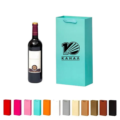 Two bottle Wine Paper Tote Bag