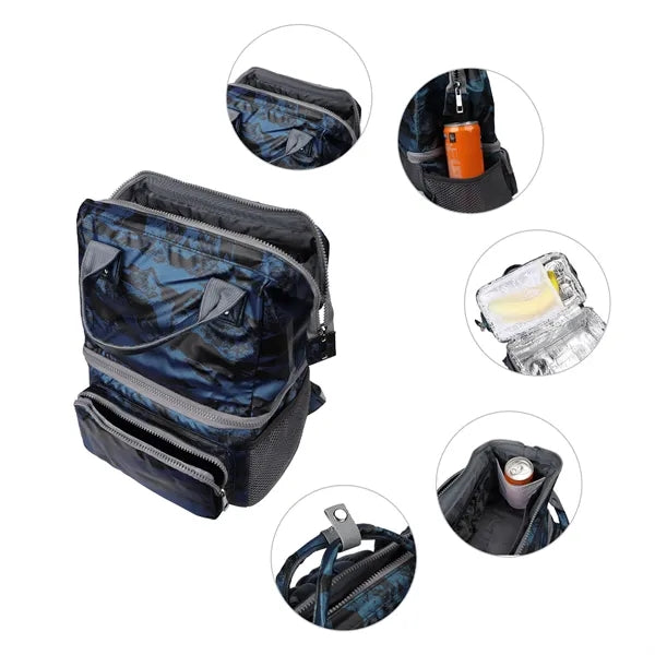 Dual Compartment Insulated Backpack Lunch Cooler Bag