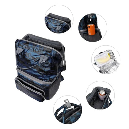 Dual Compartment Insulated Backpack Lunch Cooler Bag