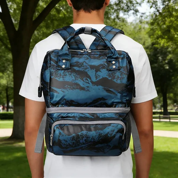 Dual Compartment Insulated Backpack Lunch Cooler Bag