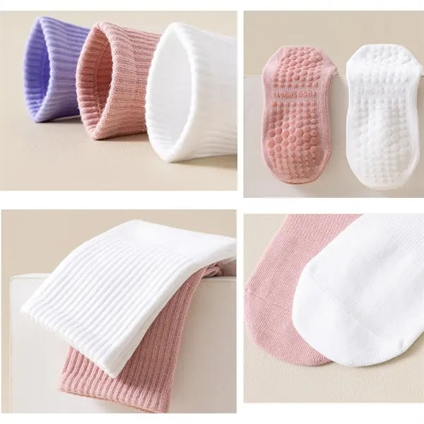 Mid-Calf Non-Slip Silicone Socks for Indoor Fitness