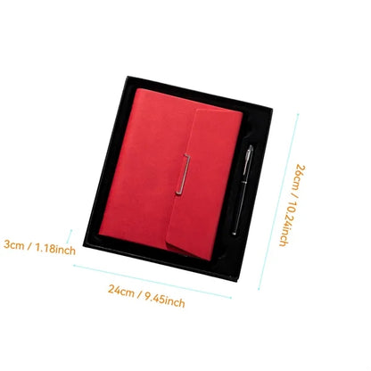 Three-Fold Loose-Leaf Notebook And Pen Set
