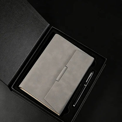 Three-Fold Loose-Leaf Notebook And Pen Set