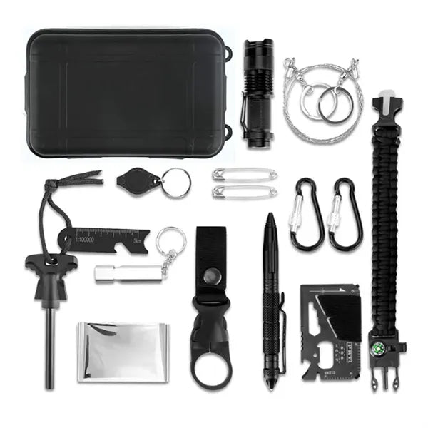 Outdoor Survival Gear Kit with Case