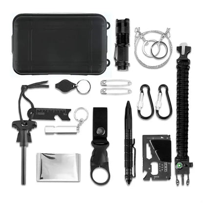 Outdoor Survival Gear Kit with Case