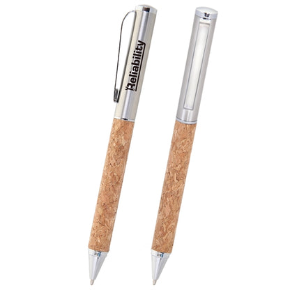 Cork Twist Ballpoint with Silver Accents