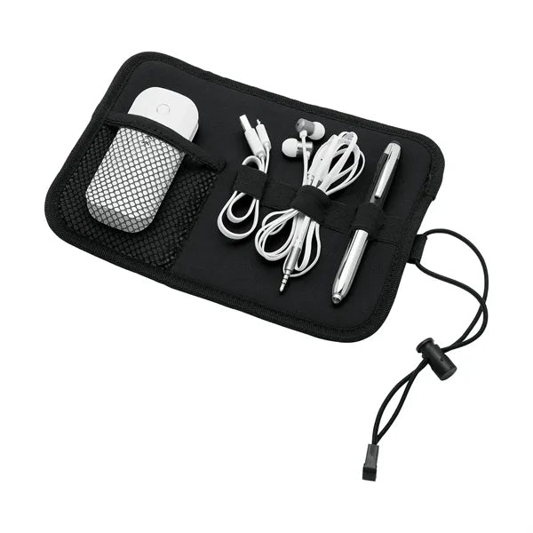 Somalia Neoprene Roll-Up Tech Organizer