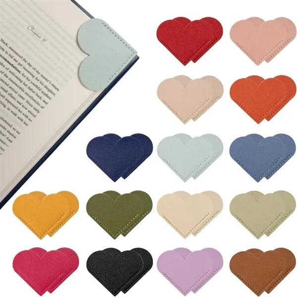 Heart-shaped Leather Bookmark