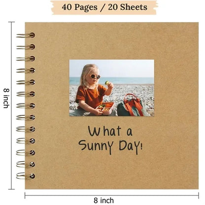 DIY Scrapbook Album Hardcover Kraft Paper Photo Book
