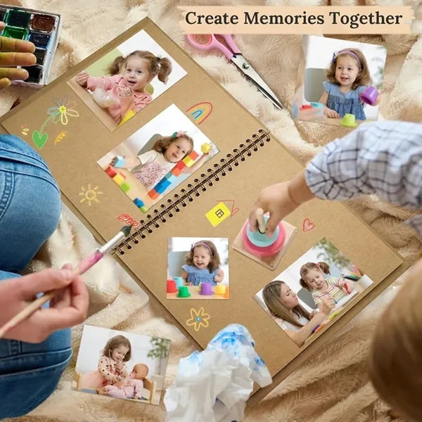 DIY Scrapbook Album Hardcover Kraft Paper Photo Book