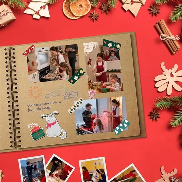 DIY Scrapbook Album Hardcover Kraft Paper Photo Book