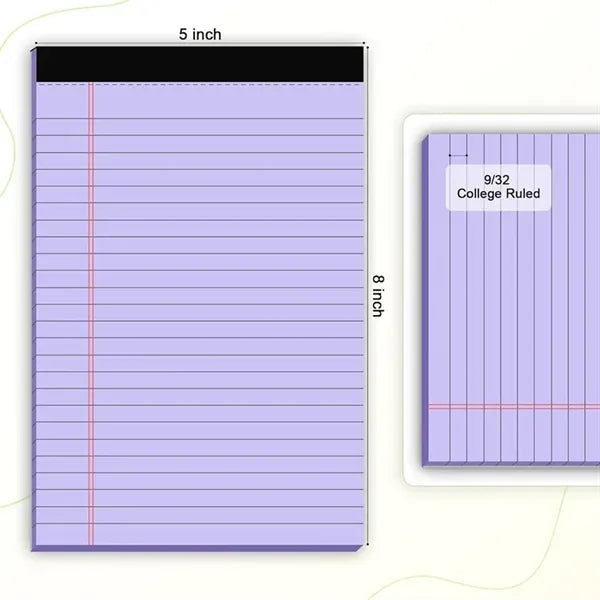 Small Note Pads Vibrant Colors College Ruled
