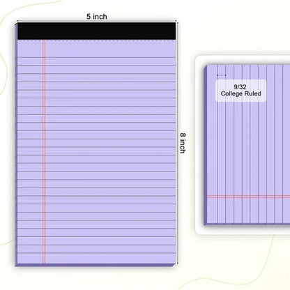 Small Note Pads Vibrant Colors College Ruled