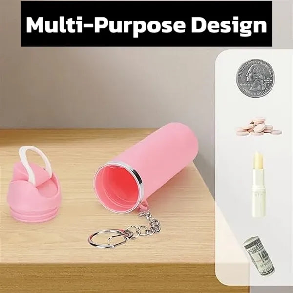 Cute Mini Cup Keychain Lip Balm Holder