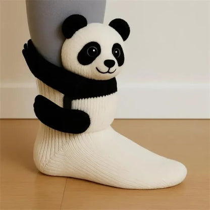 3D Hand Crocheted Knit Animal Socks