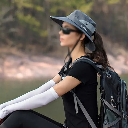 Summer beach lightweight waterproof foldable wide bucket hat