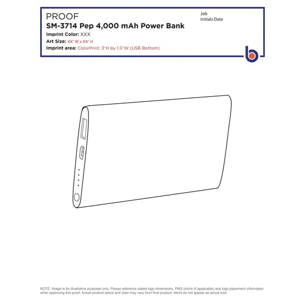 Pep 4000 mAh Power Bank