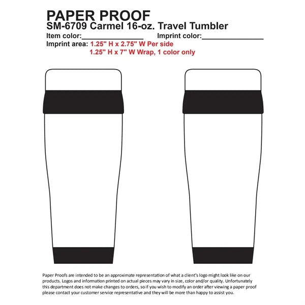 Carmel 16oz Travel Tumbler