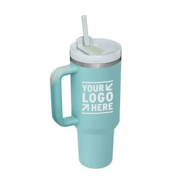 40oz Insulated Stainless Tumbler with Silicone Handle