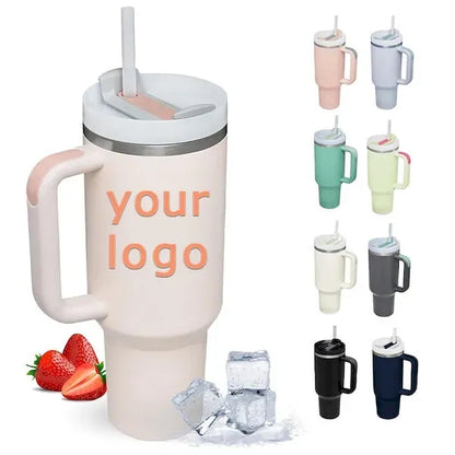 40oz Insulated Stainless Tumbler with Silicone Handle