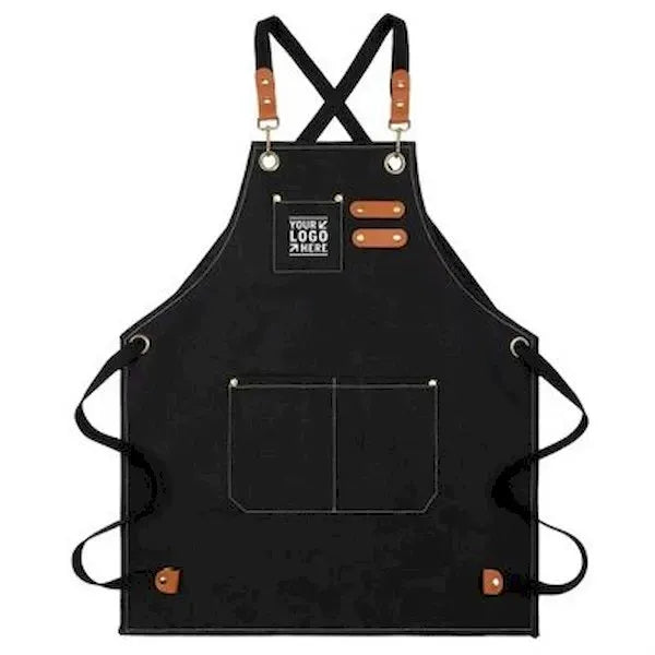 Cotton Canvas Cross Apron Large Pockets