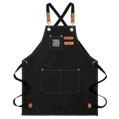 Cotton Canvas Cross Apron Large Pockets