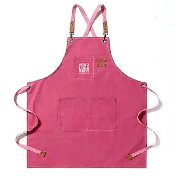 Cotton Canvas Cross Apron Large Pockets