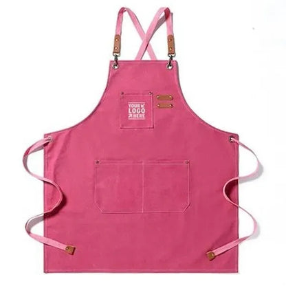 Cotton Canvas Cross Apron Large Pockets