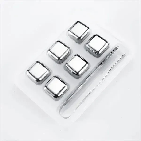 6 Pcs Stainless Steel Ice Cube Set